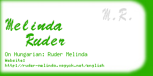 melinda ruder business card